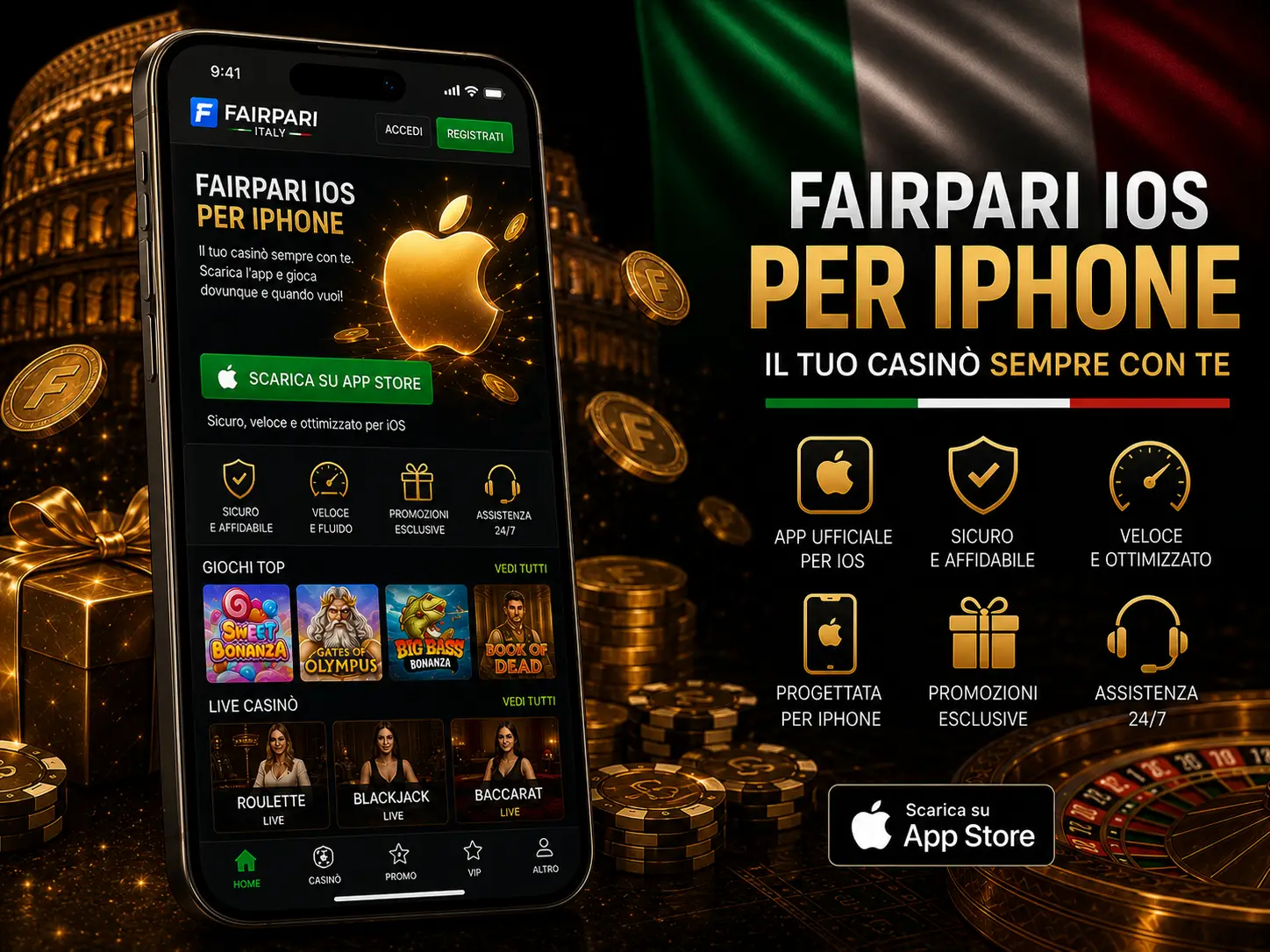 Fairpari iOS per iPhone