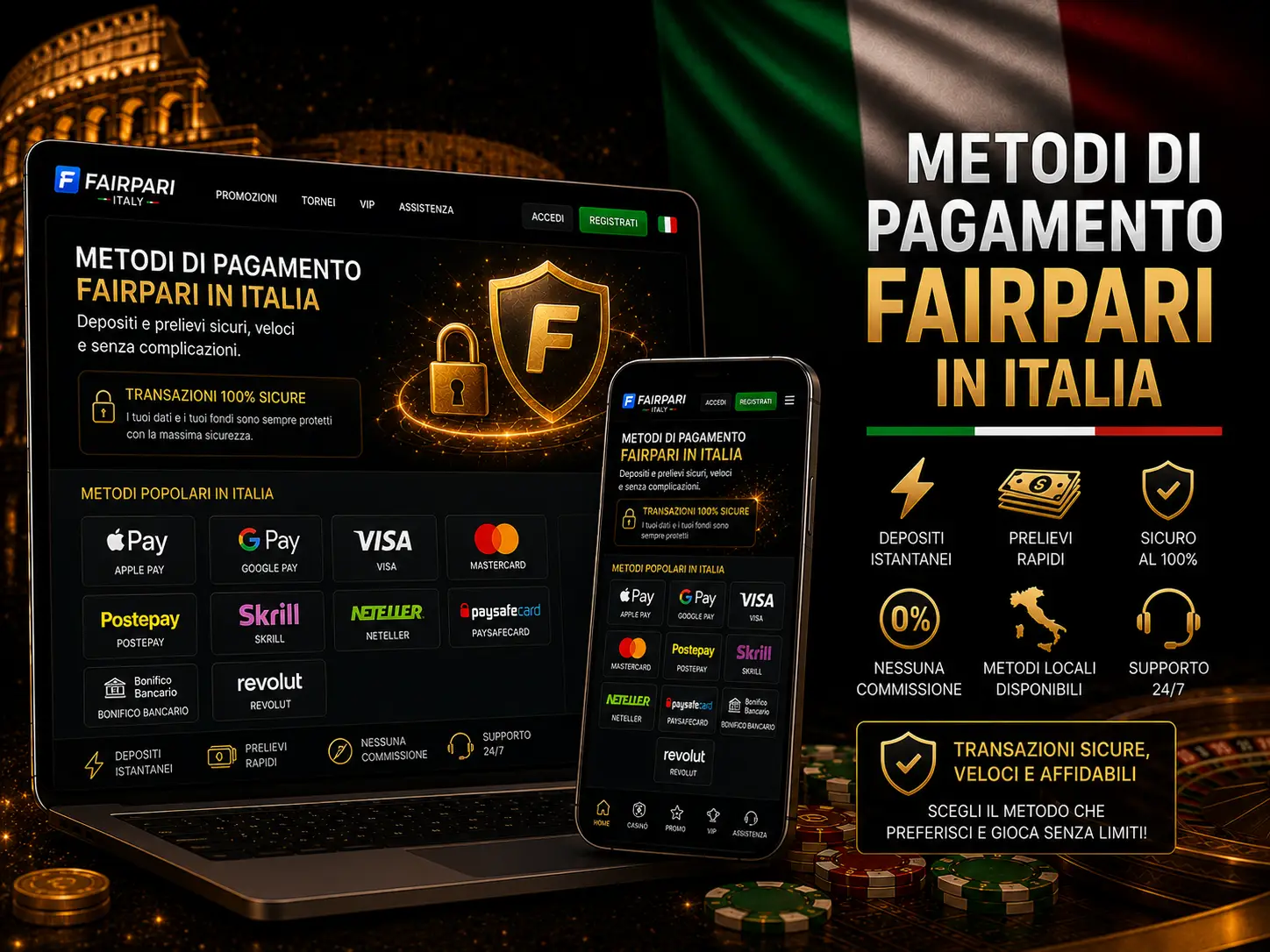 Metodi di Pagamento Fairpari in Italia