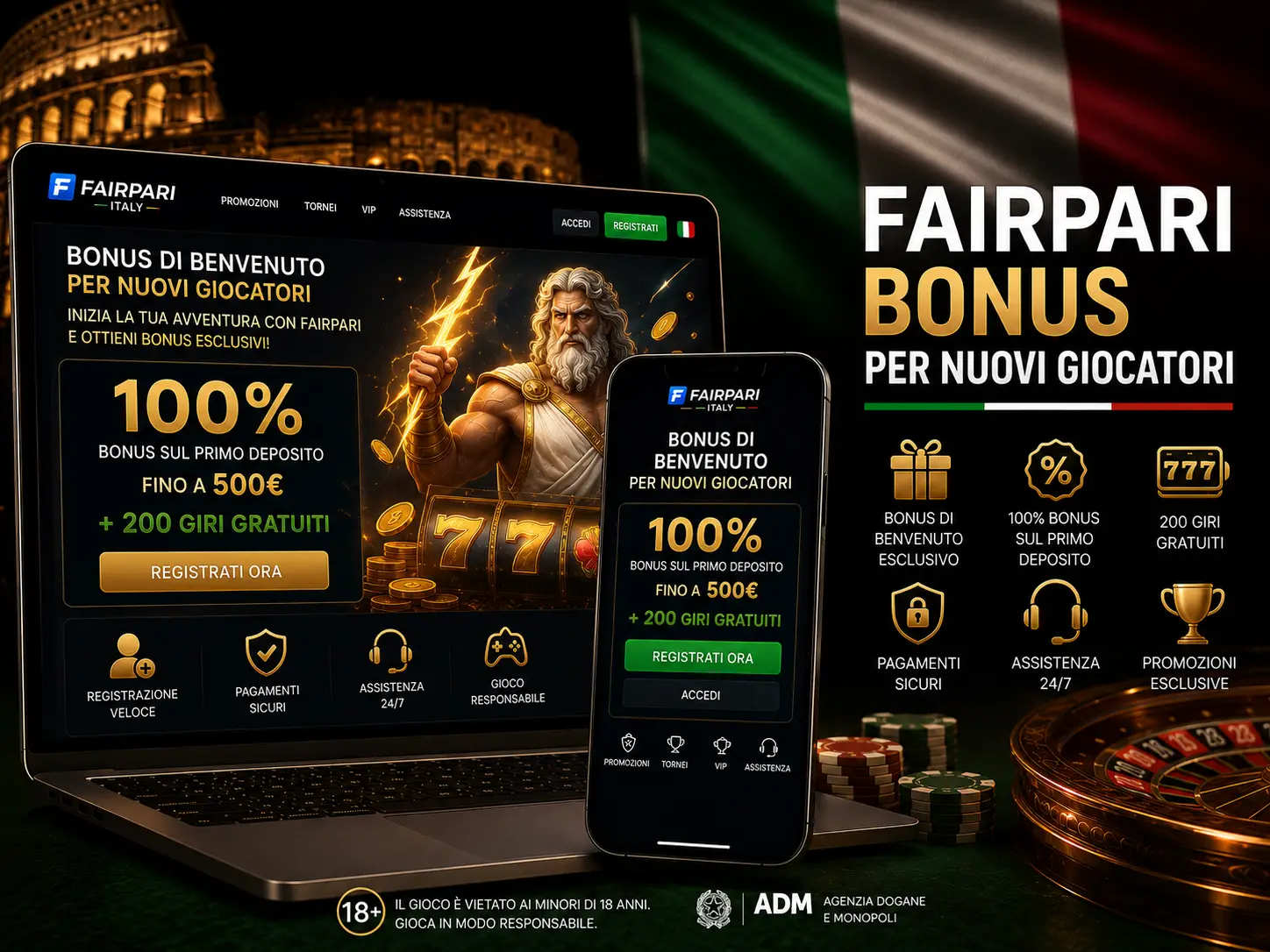 Fairpari Bonus per Nuovi Giocatori